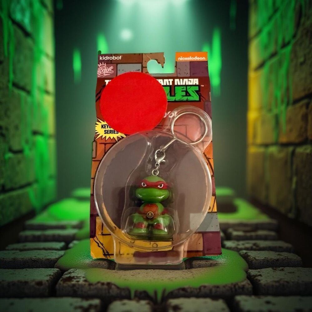 NIP Kidrobot X Teenage Mutant Ninja Turtles TMNT Keychains Raphel Sealed A14
